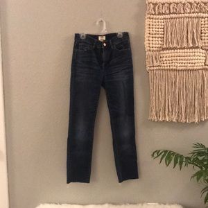 High-rise raw hem J. Crew jeans